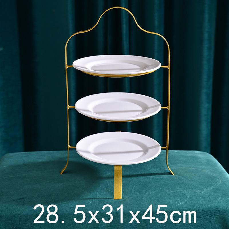 Mesa de postres multicapa, soporte para pasteles, soporte de exhibición de té de la tarde de doble capa de estilo europeo, bandeja para pasteles, bandeja de decoración de bocadillos frescos pequeños image 8