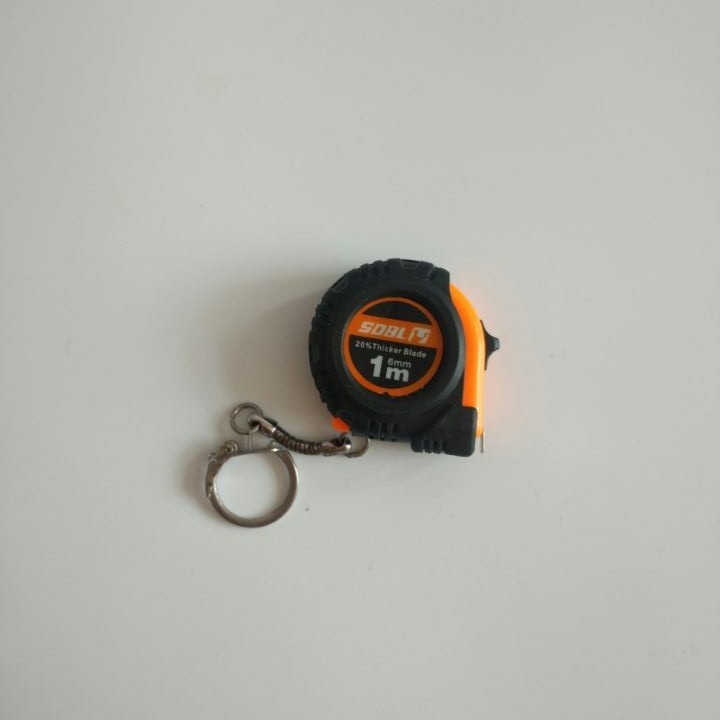 供应包胶1m卷尺钥匙扣钢卷尺