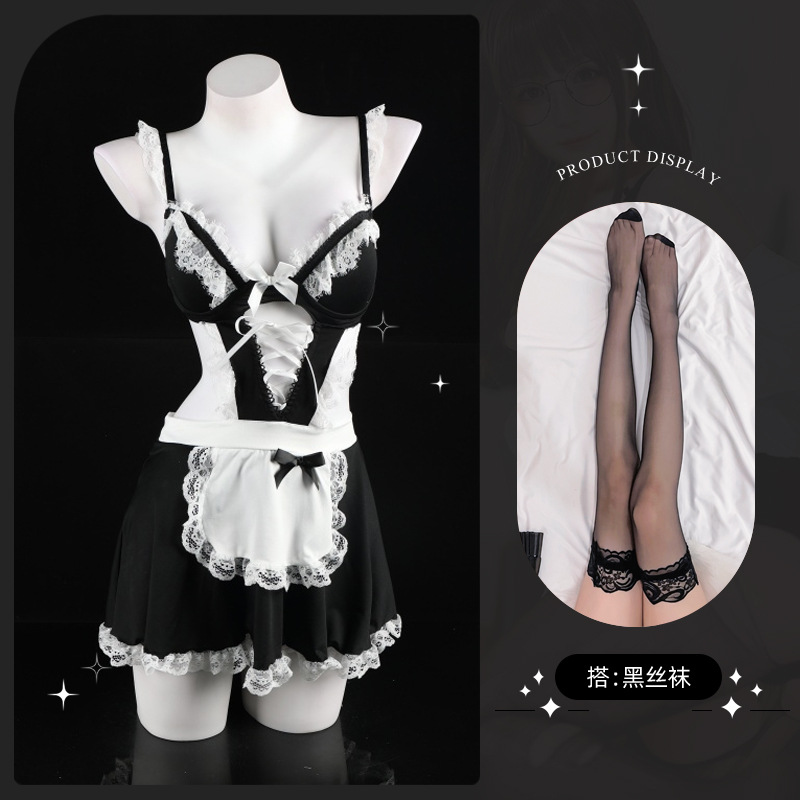 9212 메이드 + 블랙 스타킹