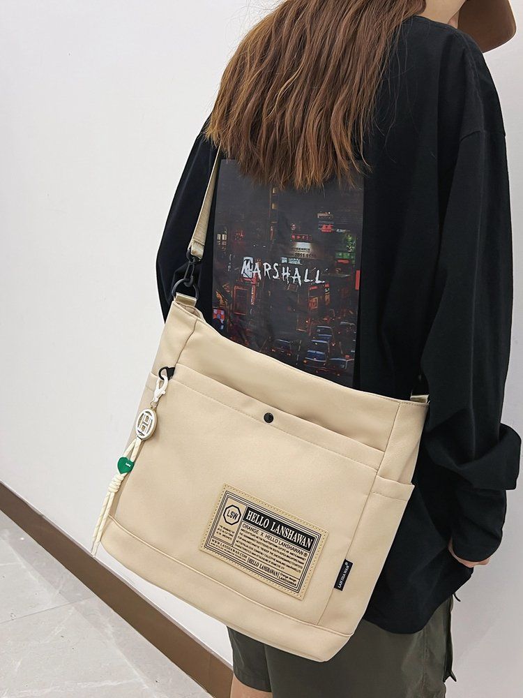 Waterproof handbag for men, Japanese-style casual Instagram, single-shoulder backpack for college students in class, trendy large-capacity crossbody bag for women undefined