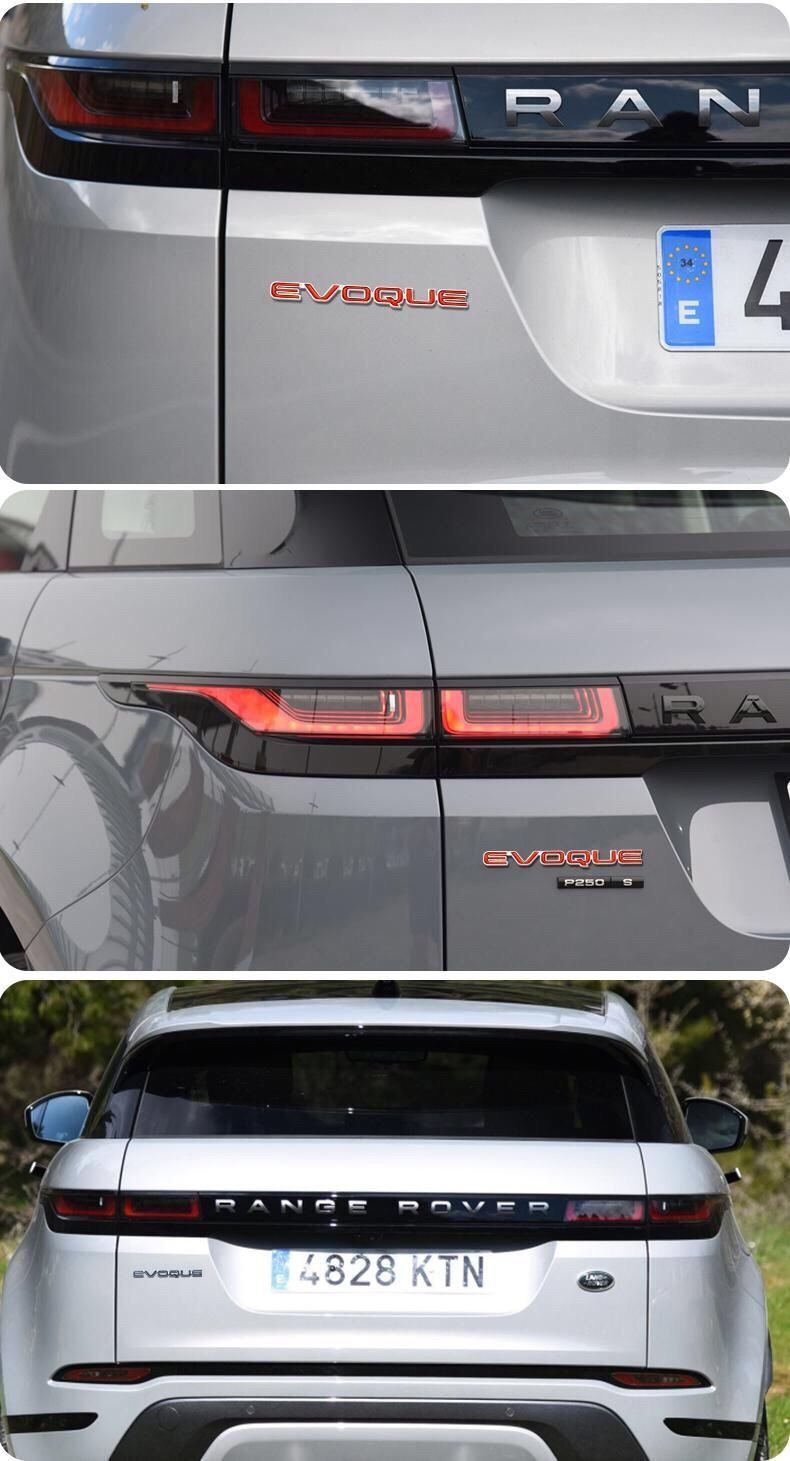 Land Rover Range Rover Sport Evoque car emblem, modified version for high-end EVOQUE, black trunk sticker