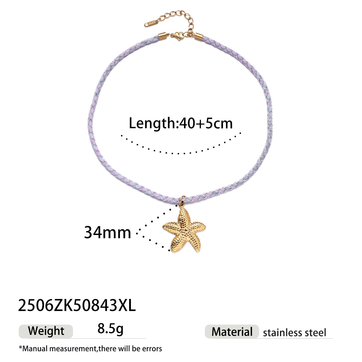 Tiana Europa y América collar de acero inoxidable dulce y cool chica caliente viento de playa marina cuerda gruesa trenzada cadenas de clavículas transfronterizas ventas calientes mujeres