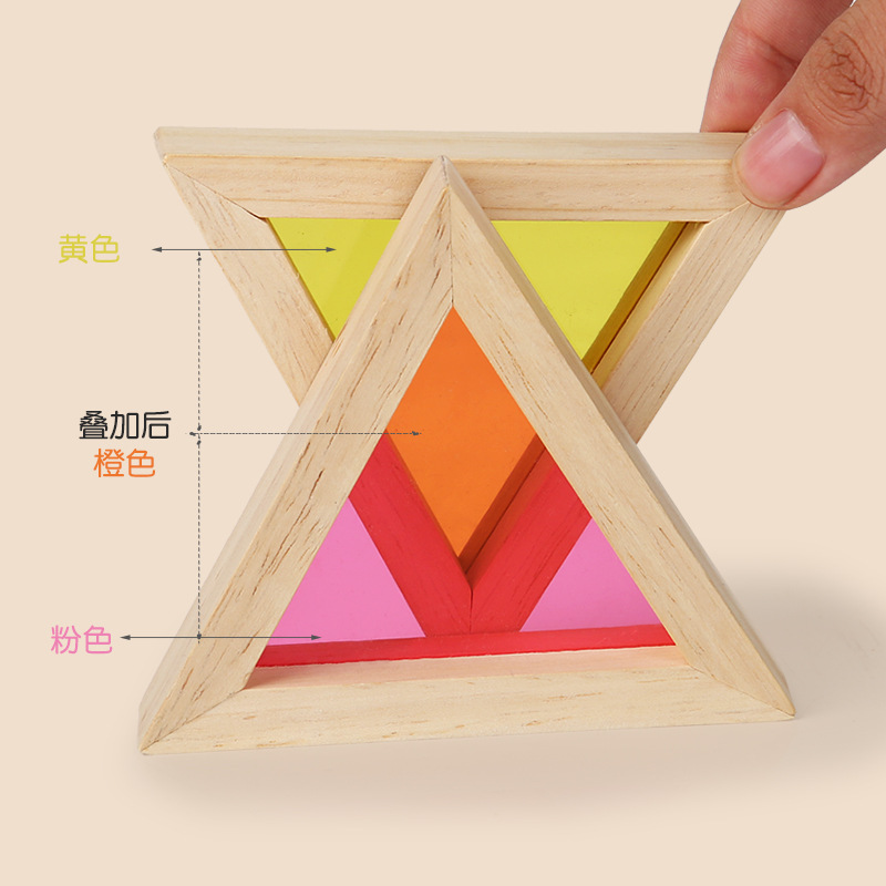Bloques de construcción de luz y sombra de color transparente acrílico bebé edificio creativo educación temprana juguetes educativos niños bloques de construcción de arco iris