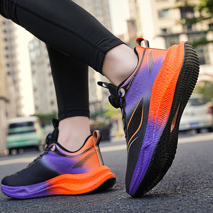 Sports Shoes for Men Spring 2025 New Trbottomy Luminous Running Shoes for Couples Casual Soft Sole Shock-Absorbing Swivel Buckle Running Shoes