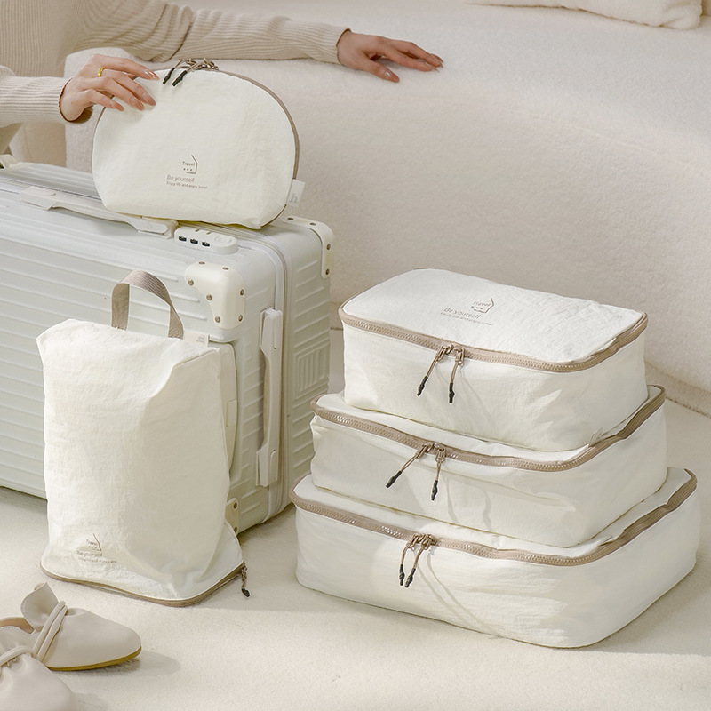 Paislong nueva bolsa de almacenamiento de subpaquetes Taslon de cinco piezas bolsa de acabado de ropa portátil impermeable para viajes de negocios