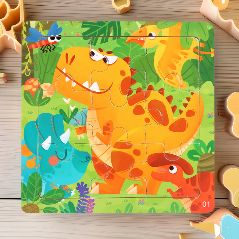 9 children's wooden puzzle logical thinking enlightenment game baby puzzle early education fun hands-on puzzle toy