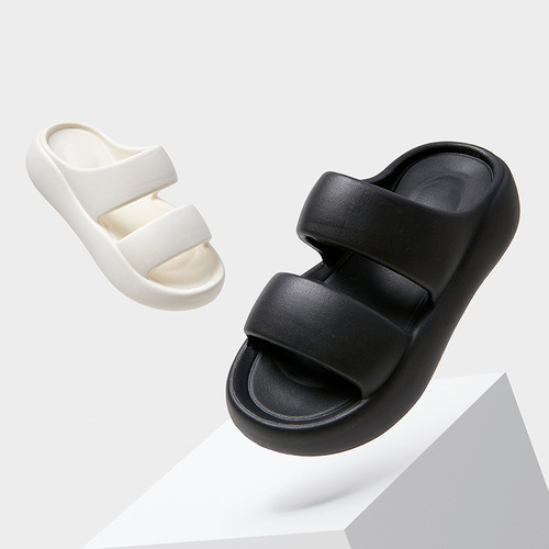 Sewage Feeling Slippers for Women, Summer Outerwear 2024 Trend Fashion, Versatile, Thick Sole Casual Sandals, Korean Style One-Piece Slippers for Women