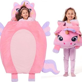 Kindergarten Printed Thickened Cartoon Warm Anti-Kick Blanket Detachable Blanket Pillow Children's Nap Mat Extra Large Sleeping Bag