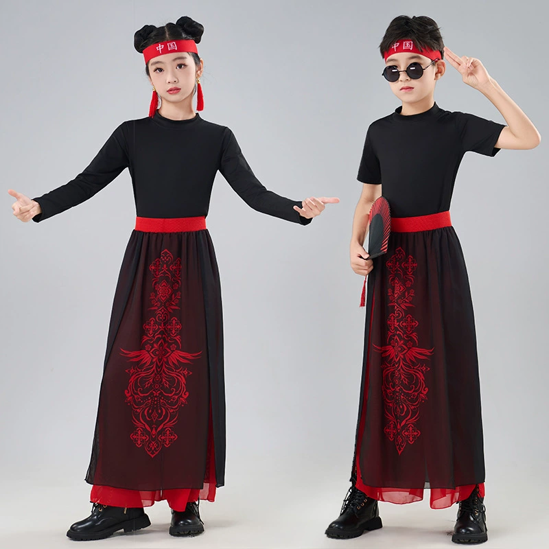 Костюм для танца снежного дракона, китайский классический танцевальный костюм для фанатов, китайский молодежный костюм для выступлений для девочек.