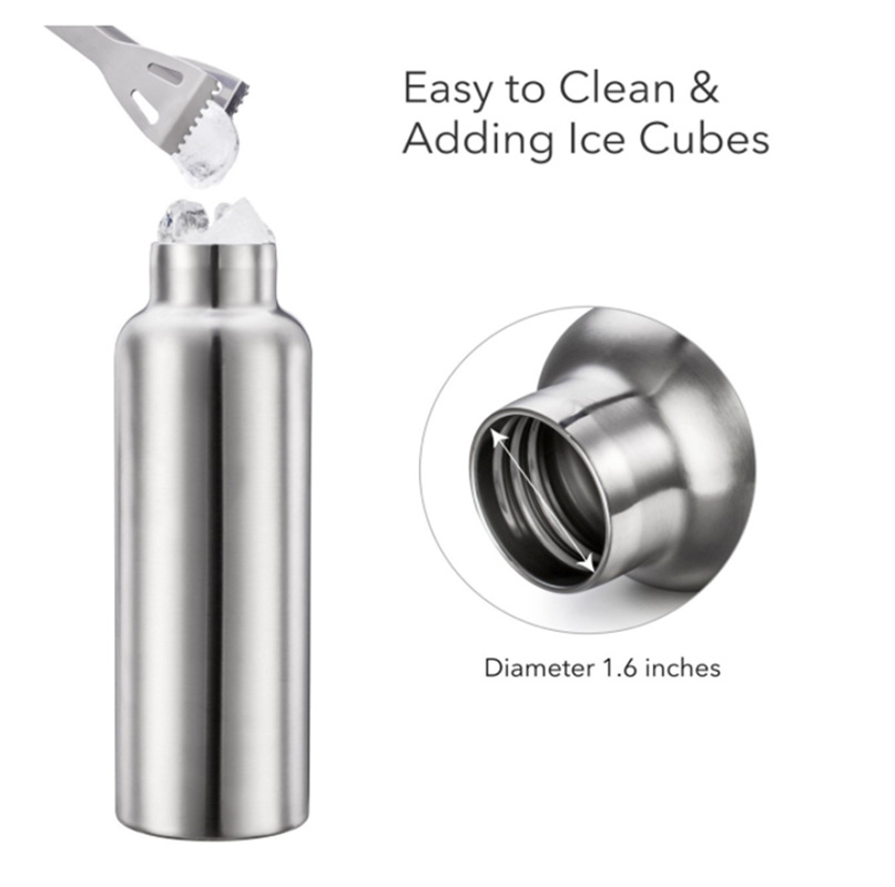 Producción y suministro de doble capa de acero inoxidable al aire libre cubierta de acero termo taza botella de deportes Comercio exterior hervidor portátil