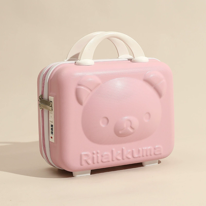 14-дюймовый косметический чемодан с медведем, чемодан с паролем, женский портативный футляр для интерната, сопровождающая Подарочная коробка, мини-футляр для хранения