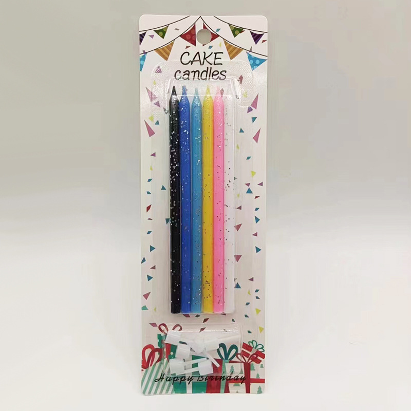 Lápices de colores al por mayor velas de cumpleaños creativas minimalistas de fiesta artística de horneado lápiz velas de decoración de pastel velas