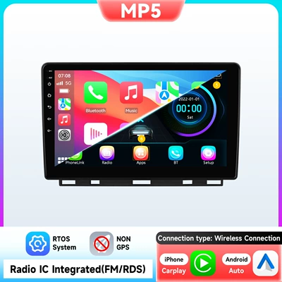 Suitable for Renault Clio – DVD Navigation - model-b-mp5-rds-fm-carplay-without-navigation-compatible-with-renault-clio-5th-generation-2019-2021-low-end-model-9inch-frame-set