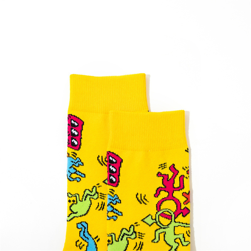 Male Medium Tube Personality Pattern Men'S Animation Women'S Wholesale Socks Long Tube Comic Film Socks-5Prs 25 O1Cn01Sdtad31Trjdp3Cn1T !!1004802436 0 Cib