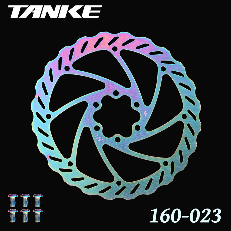 碳客TANKE自行车碟片 160mm炫彩山地车碟盘镂空不锈钢六钉刹车片|undefined