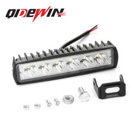 18W汽车LED工作灯 单排一字型6寸6LED长条射灯 led日行灯 照明灯