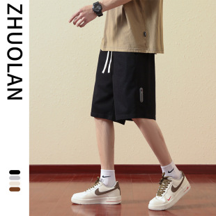 2023 Summer New plus size shorts men's loose American running sports fat casual trendy plus size shorts