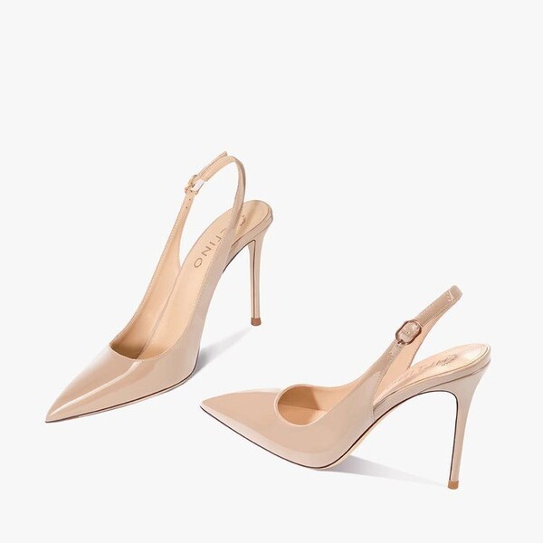 Summer sandals nude made of soft leather