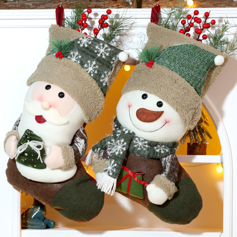 圣诞节袜子圣诞树挂件大号圣诞袜糖果袋礼物袋老人雪人装饰袜