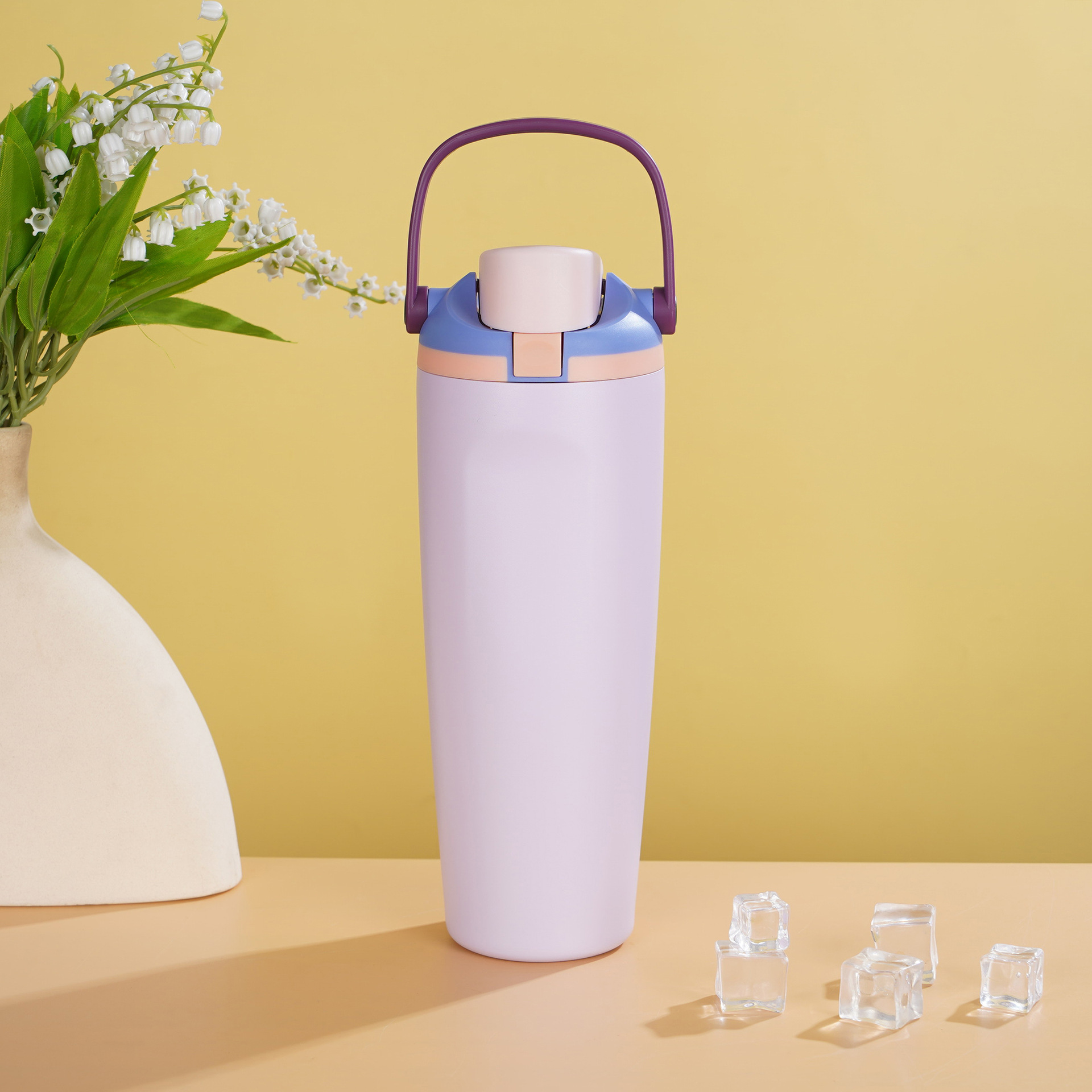 Isolierte Trinkflasche Im Owala Design Mit Tragegriff Und Deckel_voghion.com
