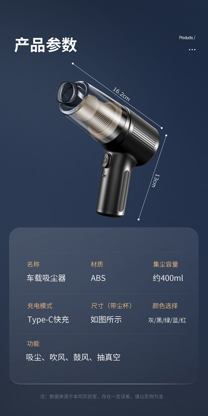 Car Vacuum Cleaner Wireless Multi-Function Handheld Portable Suction and Blowing Integrated Car Vacuum Cleaner High Power Mini