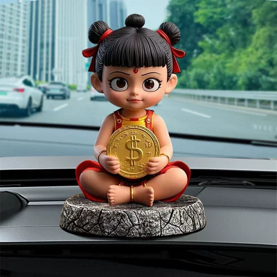 New Nezha Figurine: the Car ornaments - height-9cm-ba-2-nezha-is-the-sea-sitting-style