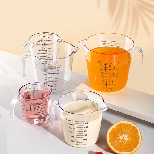 Household measuring cup transparent with scale large-capacity baking scale cup milk tea measuring tool heat-resistant cup generation