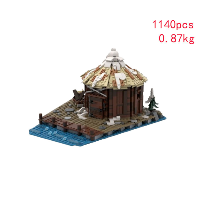 Storage Cabin Building Block Model Diy Modular Assembly Set_voghion.com
