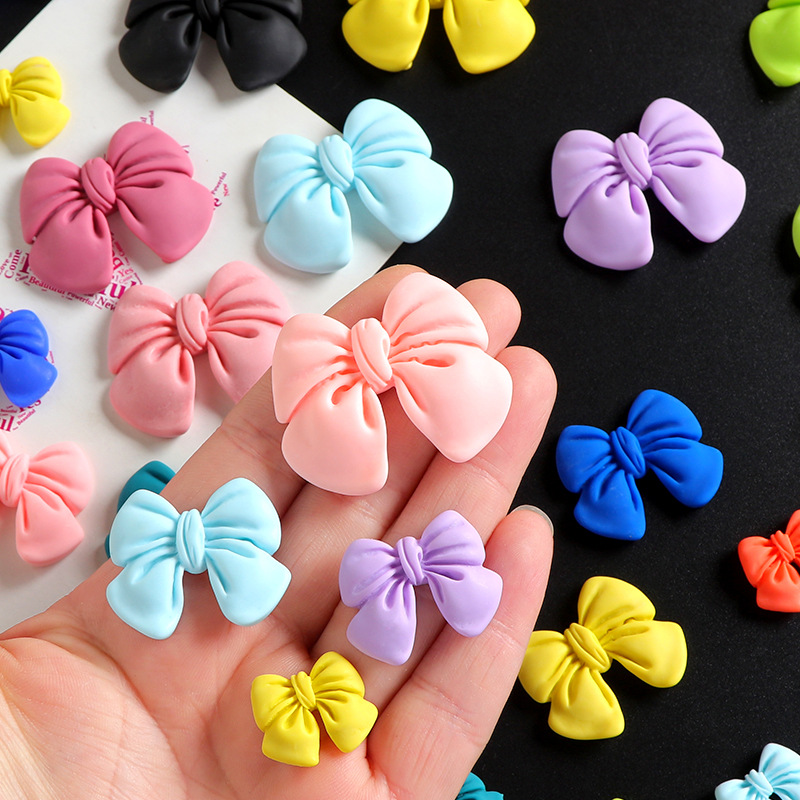 젖빛 나비 넥타이 diy 크림 젤 머리핀 goo 카드 수제 액세서리 재료 가방 수지 액세서리 도매
