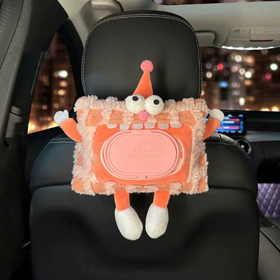 Car Interior Decoration, Car tissue box/set - can-hold-wet-wipes-powder-square-style-funny-paper-towels