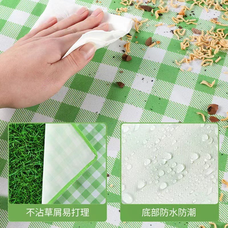 ピクニックマット防湿マット屋外ピクニックマット防水厚いオックスフォード布pe不織布手提げバッグ式ピクニック布|undefined