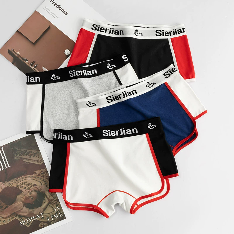Women’s Four‑Corner Sports Underwear (Sierjian) 95% Cotton, Flat‑Angle Boxer Briefs, M–XL