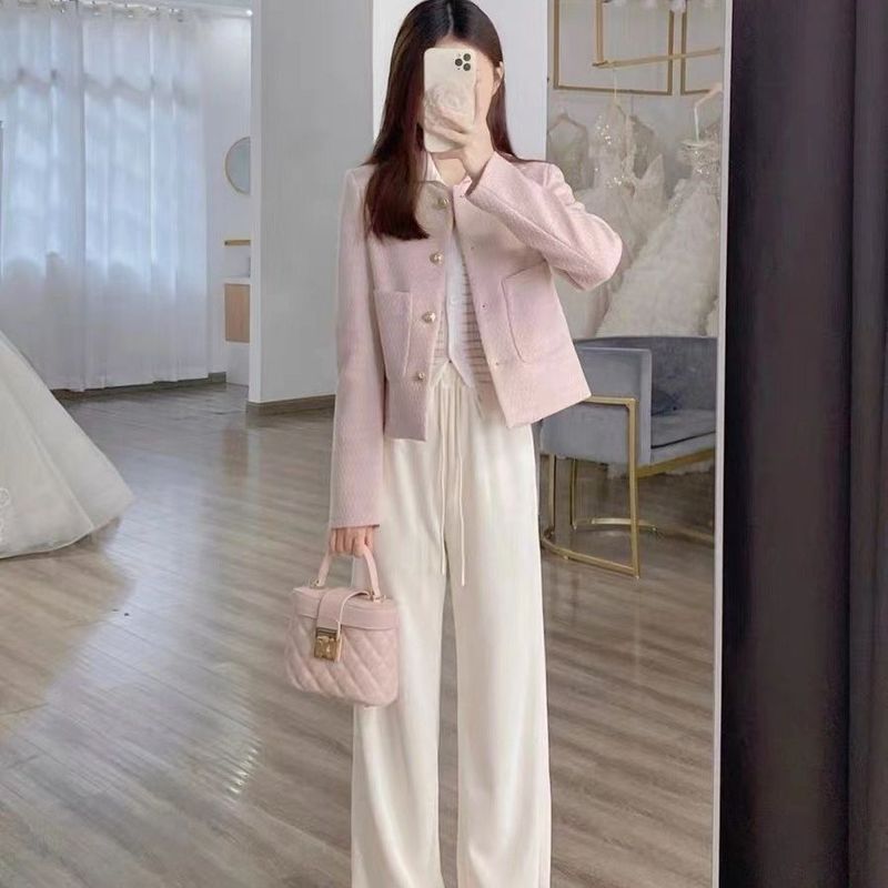 小香风外套女款气质服装秋装女款爆短款2025新款时尚潮流洋气圆领|undefined