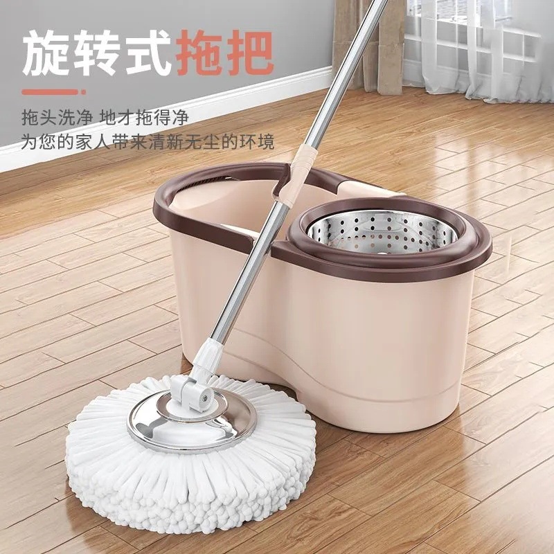 Mopping Bucket Household Drying Bucket Mopping Floor Artifact One Dragging Clean Hand-washing Free Mop Rotary Mop Bucket Drying Mop