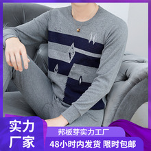 男士秋衣秋裤套装内穿纯棉打底衬衣衬裤中年男人春秋薄款保暖批发