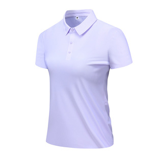Quick-Drying T-Shirt Women's Short-Sleeved Polo Shirt Women's Summer Ice Silk Breathable Sports Running Golf Business Casual T-Shirt