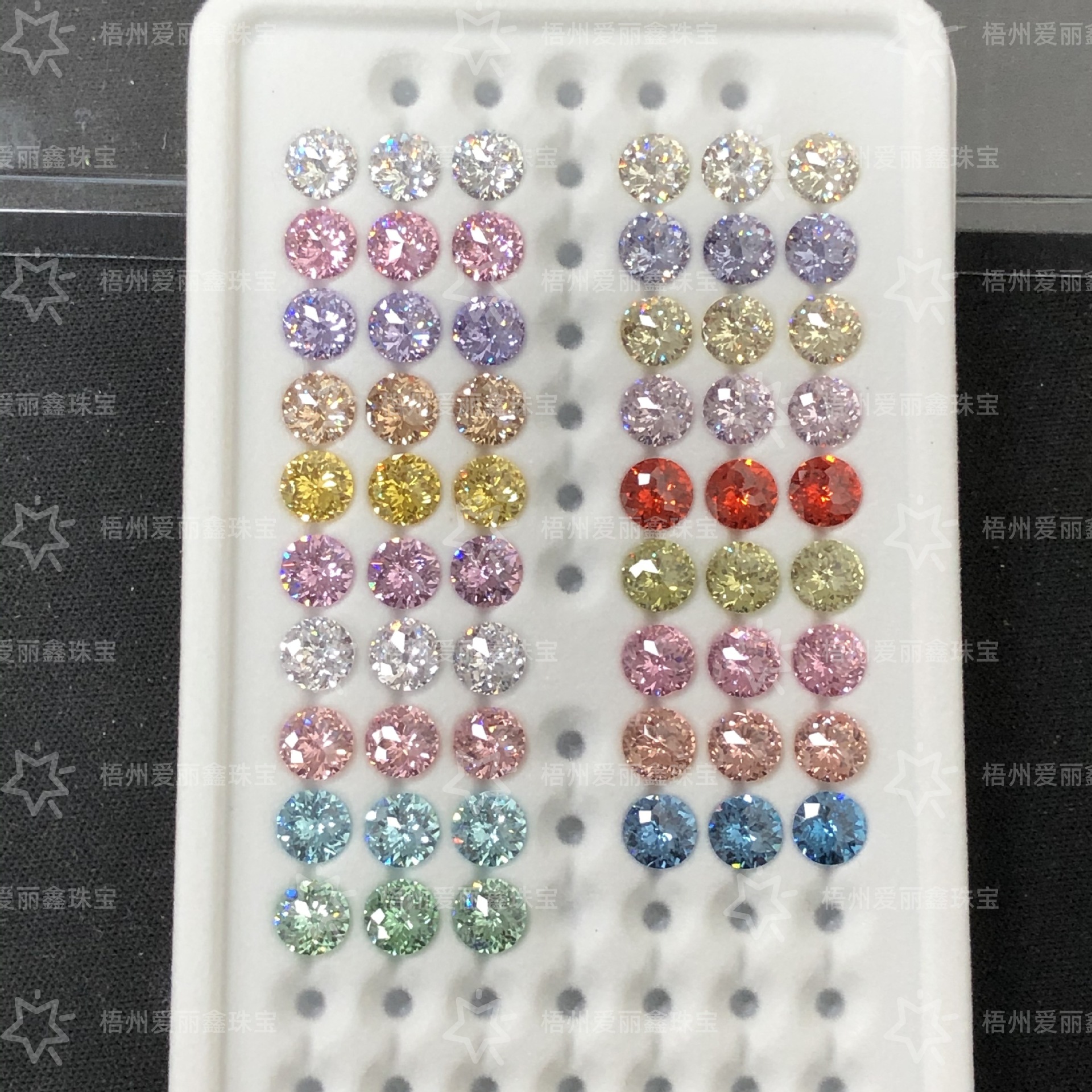 爆闪6mm将军切锆石 耳钉耳饰DIY饰品主石（裸石）