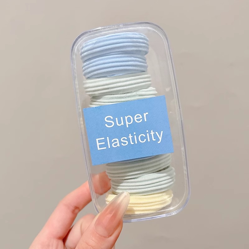 Mascarilla facial de alta elasticidad, lazo para el cabello, cola de caballo alta, cuerda para el cabello sin costuras para niños, no daña el cabello, banda de goma de cuerda para la cabeza para niñas