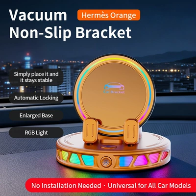 Cross-Border Hot-Selling Car-Mounted Smart Electric Phone Holder with Wireless Charging, Stable Navigation Support for the Dashboard (Car phone holder) - neutral-english-hermes-orange-electric-clamping