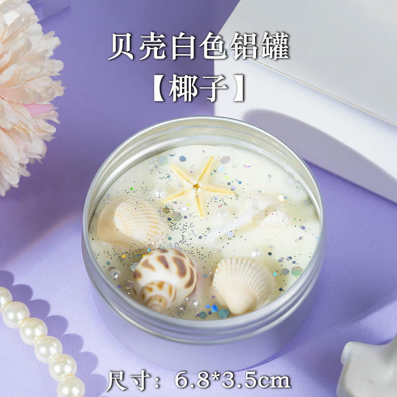 Flores secas conchas de cera de incienso hecha a mano alta sensación de dormitorio adornos incienso en vela de perfume al por mayor transfronteriza