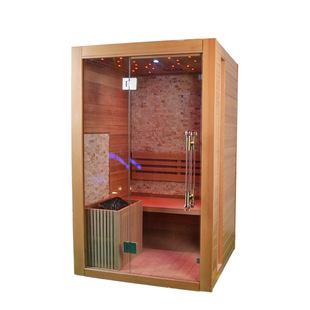 2 People Small Indoor Hemlock/Red Cedar 4.5 kW Havia Stove Traditional Steam Sauna Room
