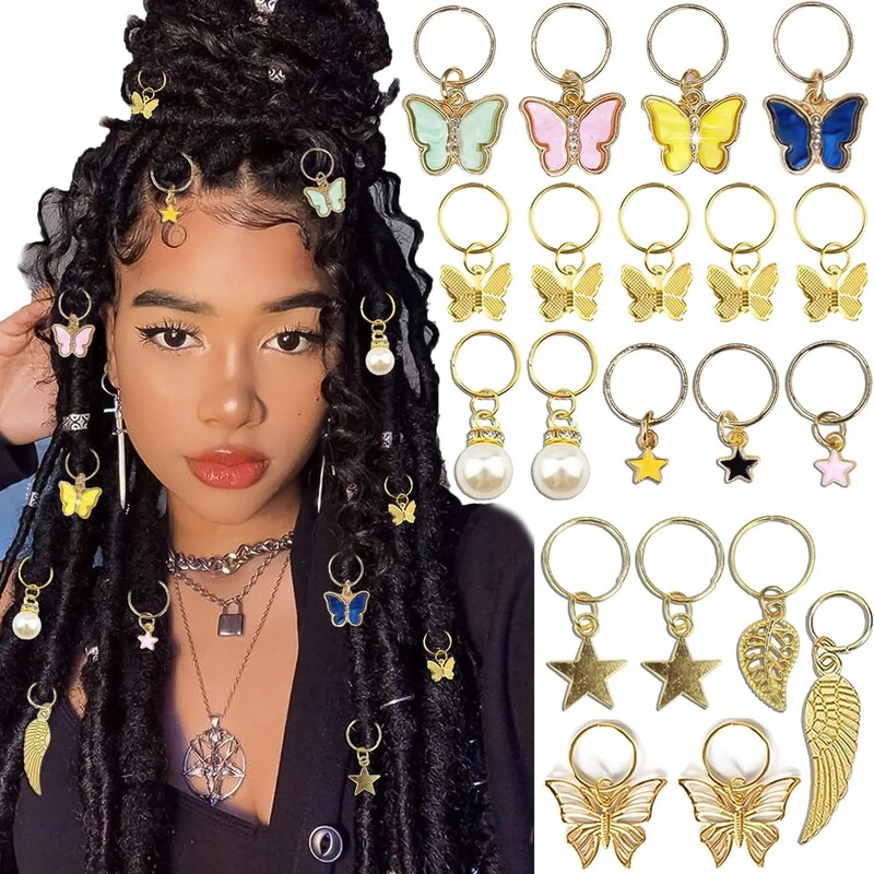New 20pcs colorful butterfly suit plating golden hair accessories headdress DIY pendant combination alloy pendant New 20pcs colorful butterfly suit plating golden hair accessories headdress DIY pendant combination alloy pendant