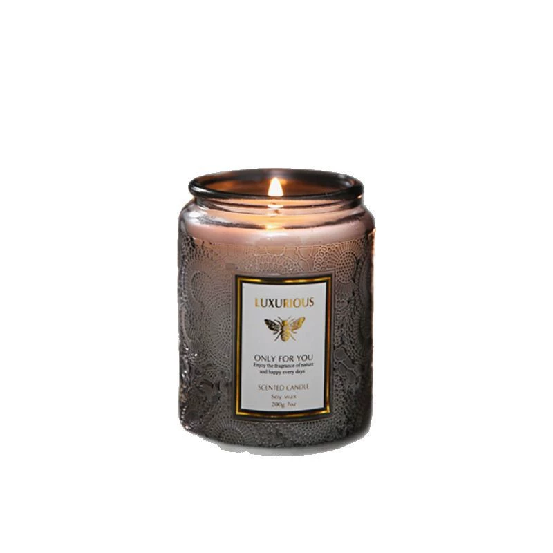 Glass aromatherapy candle in jar, atmospheric scented candle, multiple fragrances