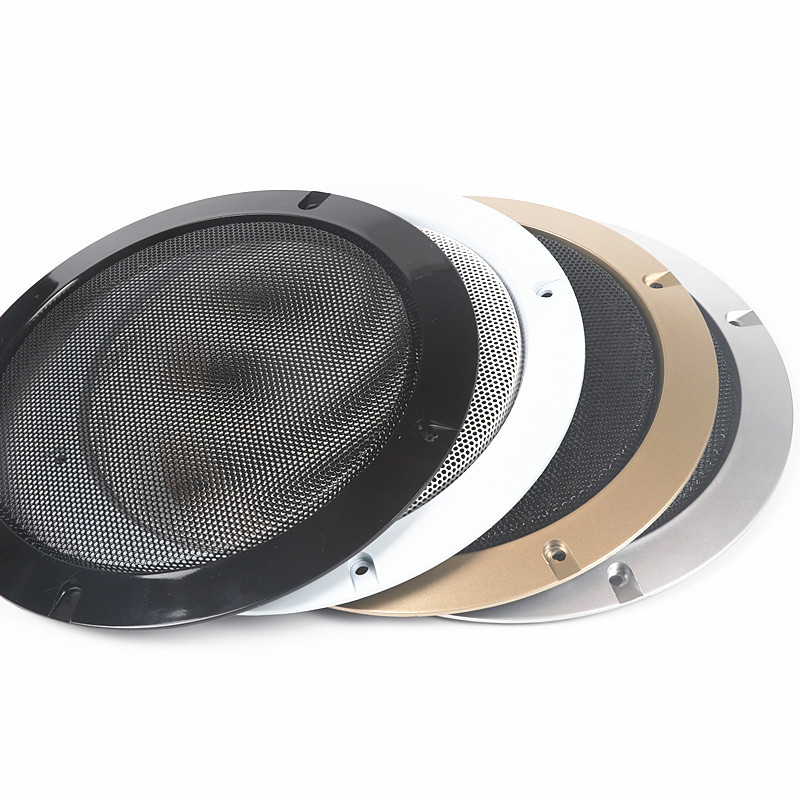 Altavoz altavoz cubierta de malla anillo decorativo altavoz máscara coche subwoofer negro blanco oro plata anillo