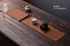5YA1 Wholesale Kung Fu Tea special tea towel tea mat absorbent thickened large tea towel tea mat long cotton linen tea towel