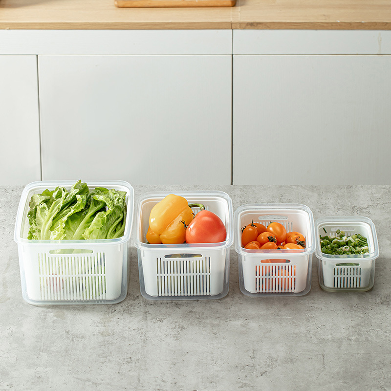 Caja de almacenamiento de refrigerador, cocina casera, preparación de alimentos, caja de conservación de alimentos de grado alimenticio, caja de conservación de alimentos congelados de frutas, verduras y huevos