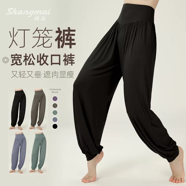Modal Dance Clothing Practice Outfit for Women, Top and Lantern Pants, Latin Dance Set, Modern Dance Costume, Wide-Leg Dance Pants