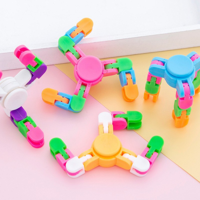 创意减压链条手指陀螺玩具跨境变形机械指尖旋转陀螺儿童礼物批发|ru