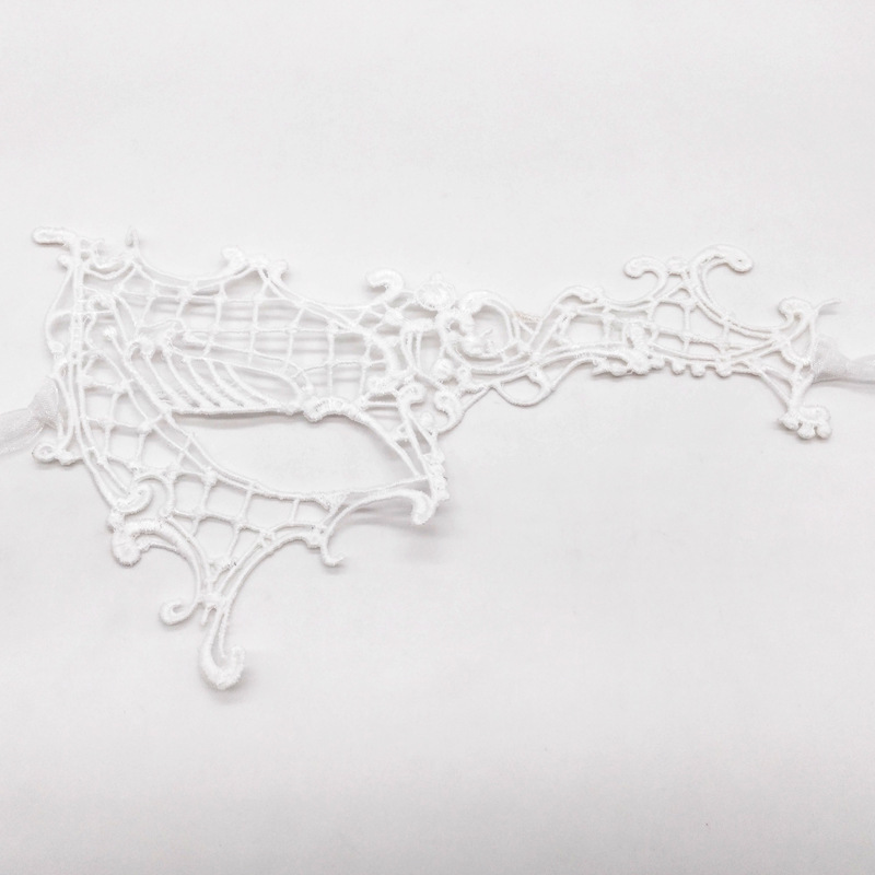 Transfronterizo exclusivo estampado máscara de encaje grueso mitad cara fiesta Halloween máscara de maquillaje vestido sexy máscara de ojos TK