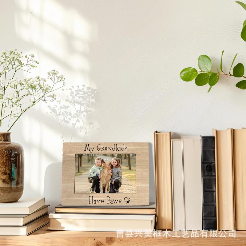 Grandparents' Photo Frame for Newborn Birth Photos, Display Stand, Wooden Photo Frame, Solid Wood, Exquisite Handmade Creativity